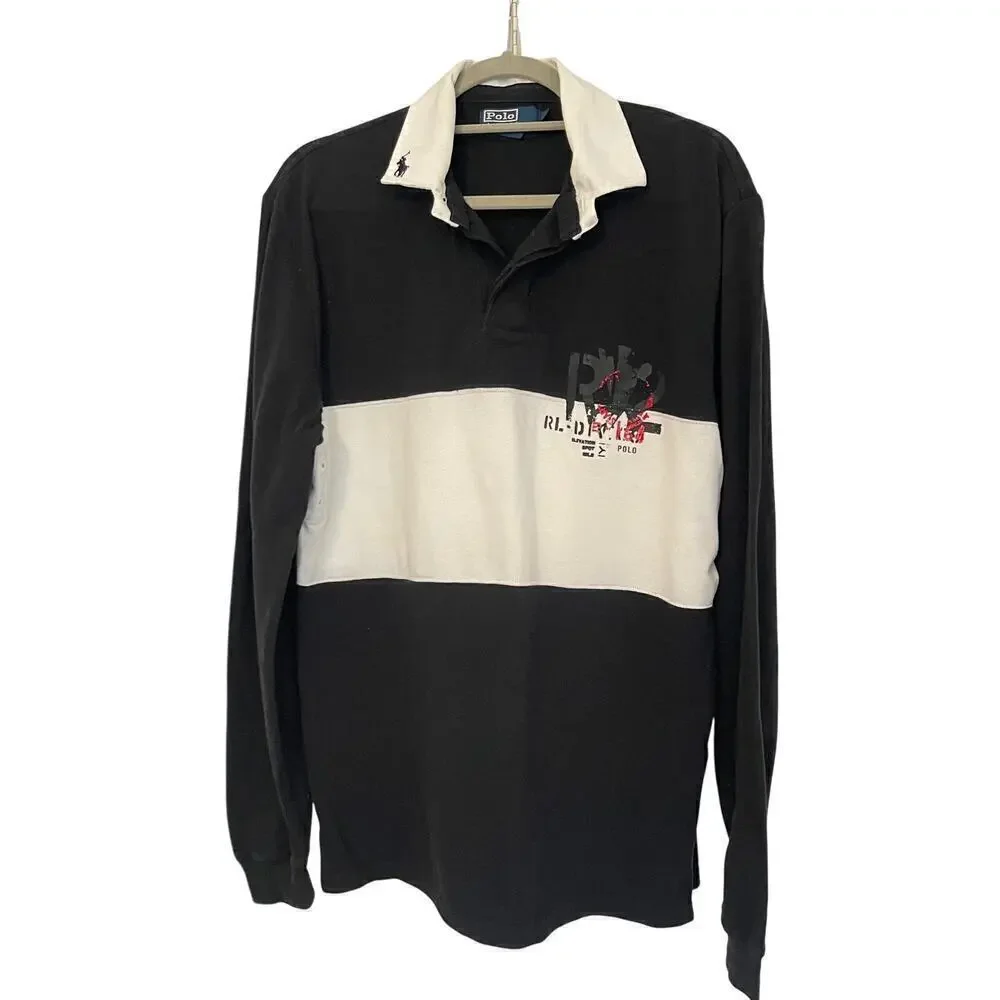 Ralph Lauren Men's Logo Long Sleeves Polo Shirt Size Medium